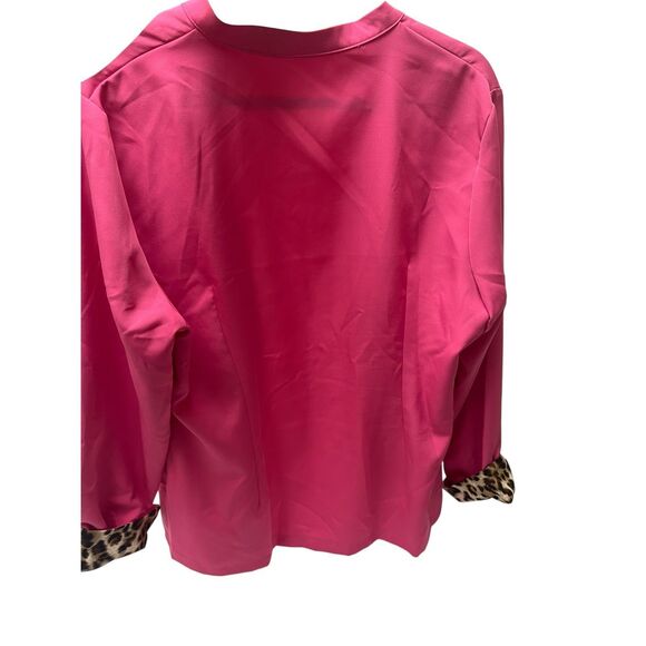 SHEIN 2X pink suit jacket, leopard cuffs - Picture 5 of 10